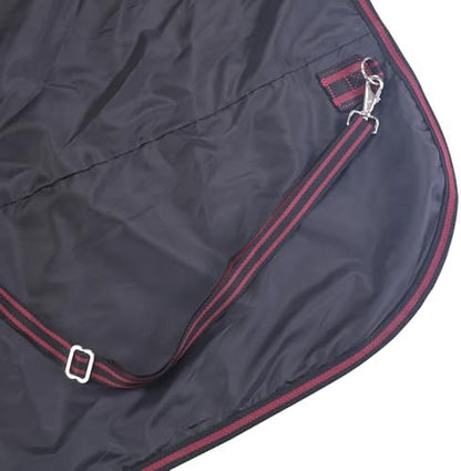 LEAFOREST 1200D Horse Blanket Waterproof Breathable Turnout (no Filling) Standard Neck Horse Sheet Black Red 81IN