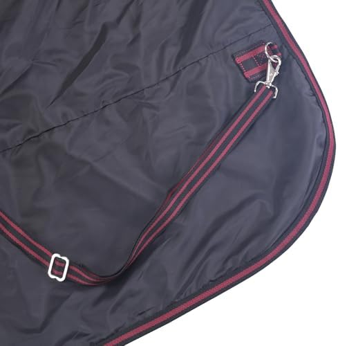 LEAFOREST 1200D Horse Blanket Waterproof Breathable Turnout (no Filling) Standard Neck Horse Sheet Black Red 75IN