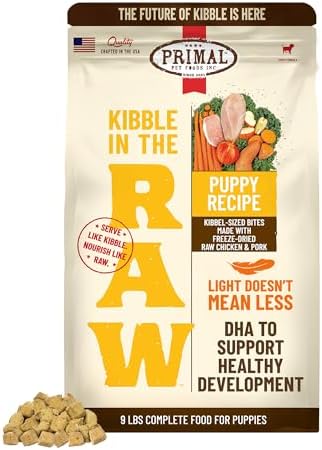 Primal Kibble in The Raw, Freeze-Dried Dog Food, Puppy Recipe, 9 lb