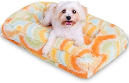 Calming Soft Donut Dog Bed,Cuddler Warming Cozy Cat Beds for Indoor Cats,Fluffy Plush Cushion Beds for Small Medium Sized Dog and Cat
