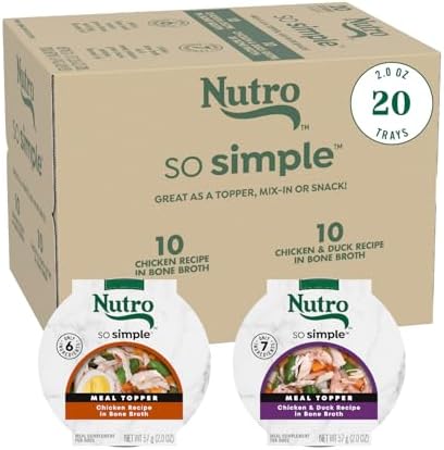 Nutro So Simple Wet Dog Food Topper, Chicken & Duck, 2 oz, 20 Count