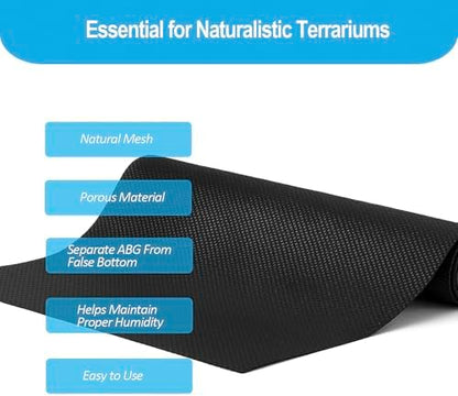 2Pcs 36"x18"Reptile Terrarium Substrate Barriers, Bioactive Terrarium Supplies, Reptile Tank Accessories for Geckos, Snakes, Lizards, Frogs, Tarantula, Newts, Salamanders, Skinks