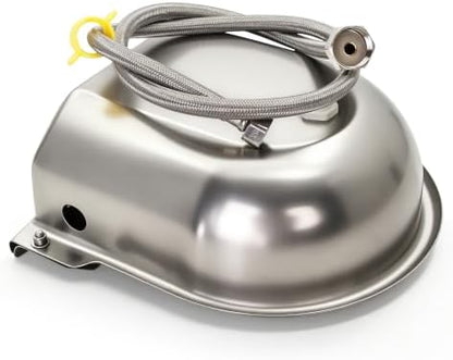 Automatic Horse Drinking Waterer Bowl,Upgrade Stainless Steel Farm Livestock Water Dispenser with Drain Hole and Float Valve for Horse,Dog, Chicken,Goat,Pig (B)