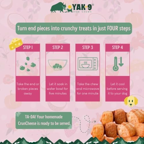 Yak9 Blueberry Yak Chews for Dogs High Protein, Non Rawhide Dog Chews Long Lasting | Non GMO, Gluten Free, Grain Free Yak Milk Dog Chew | Large Size, 1 PC