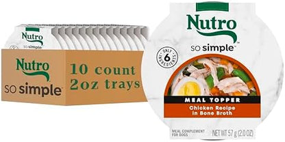 Nutro So Simple Wet Dog Food Topper, Chicken in Bone Broth, 2 oz, 10 Count