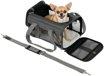 Sherpa Original Deluxe Travel Pet Carrier, Airline Approved & Guaranteed On Board - Charcoal Gray, Small