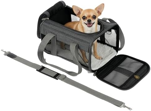 Sherpa Original Deluxe Travel Pet Carrier, Airline Approved & Guaranteed On Board - Charcoal Gray, Small