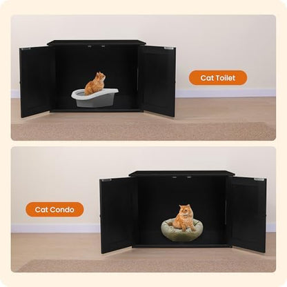 Dwanton Cat Litter Box Enclosure, Hidden Litter Box Furniture, 27.6 Inches