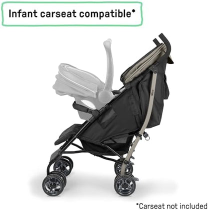 Ingenuity 3Dlite Jewel Convenience Stroller – Lightweight Folding Stroller with Car Seat Compatibility, Extra-Large Canopy & Storage