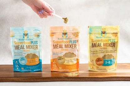 Fish SuperfoodPLUS Meal Mixers for Dogs - USA Sourced Meal Toppers for Dogs, Supporting Joint, Gut, and Heart Health - Dog Prebiotics and Probiotics Food Mixers - 5 oz