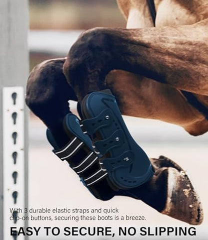 4/Pack Horse Jumping Boots, Open Front & Fetlock Boots for Jumping