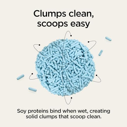 Natural Tofu Cat Litter, Fast Clumping and Scoops Easy, Dust-Free, Low Tracking, Quick Drying & Odor Control, Eco-Friendly Plant-Based Cat Litter 5.5lb/88oz – Linen Breeze (1 Pack)