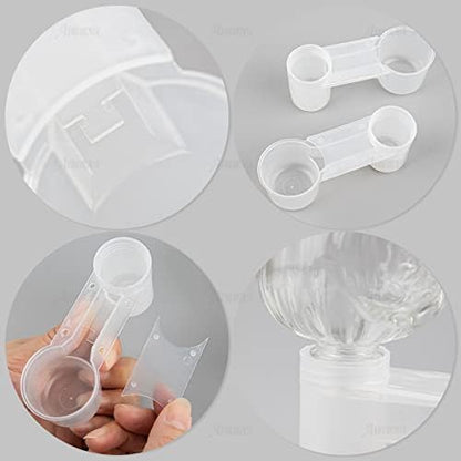 AUEAR, Set of 12 Bird Drinker Feeder Cup Soda Pop Water Bottle Plastic for Pigeons Parrot Chicken Supplies (Clear)