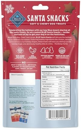 Blue Buffalo Santa Snacks Chicken Dog Treats, 4.5 oz