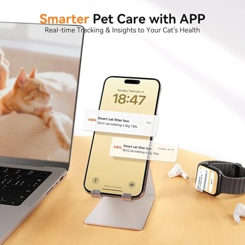 Meowant Self Cleaning Cat Litter Box Safety Sensors,APP Control,Large Space