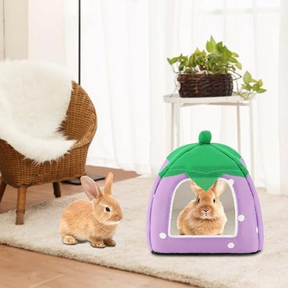 BWOGUE Guinea Pig Bed Hideout, Washable Hamster Cave for Small Animals