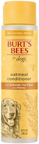 Burts Bees for Pets Oatmeal Dog Conditioner, Fragrance-Free, 10 Fl Oz, 2-Pk