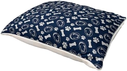 Pegasus Sports Officially Licensed NCAA Bones Repeat Sherpa Pet Bed