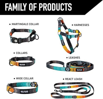 Wolfgang Heavy Duty Dog Leash, Pull-Tested to Over 800 lbs for Walking & Training, ChevTech Print, Large