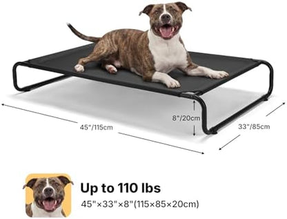 Veehoo Cooling Elevated Dog Bed, Outdoor Raised Dog Bed for Large Dogs