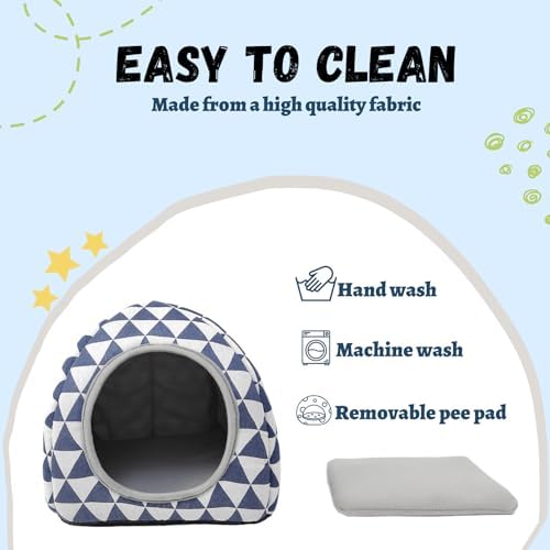 2 Pack Guinea Pig Hideout Washable Dwarf Rabbit Bed