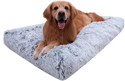 XXL Dog Bed Washable, Waterproof Large Crate Pad 48", Jumbo Plush Pet Mats