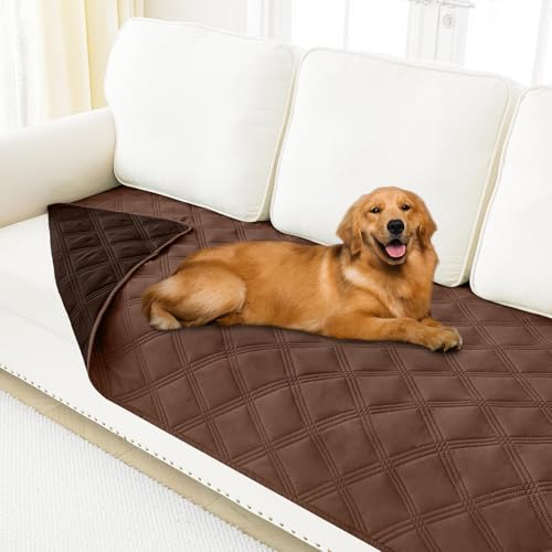 Smiry Waterproof Dog Bed Cover, Reversible Pet Blanket for Sofa Couch