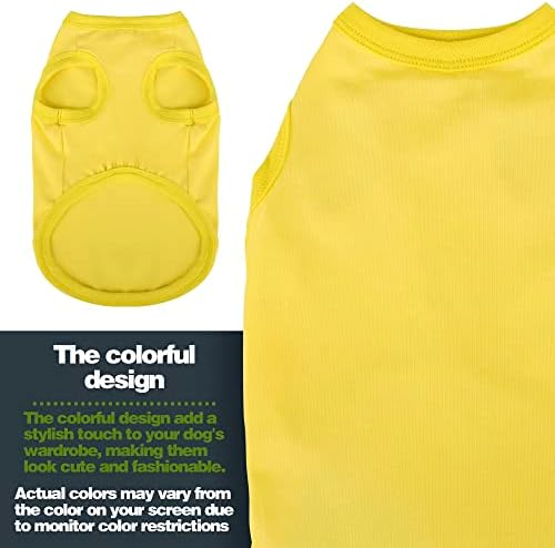 Paiaite 3 Pieces Plain Dog Shirt Sleeveless Puppy Cotton Dog Shirts Breathable Pet Apparel Tank Top Colorful Puppy Sweatshirt Clothes for Small Medium Dogs Red Black and Grey M