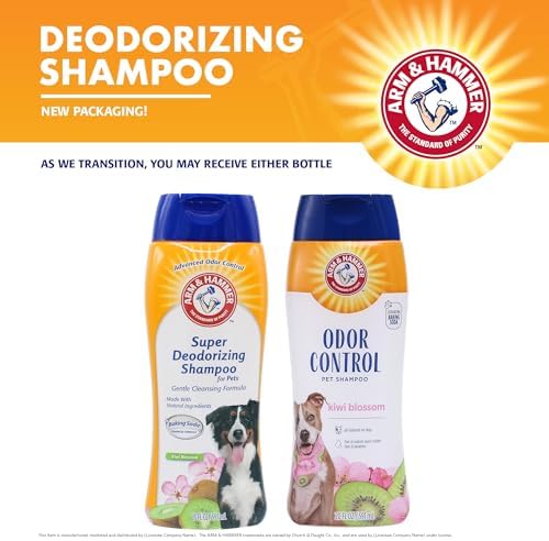 Arm & Hammer Deodorizing Dog Shampoo, Kiwi Blossom, 20 Fl Oz, 6-Pack