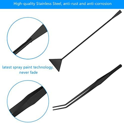 15" Aquarium Aquascape Tools Kit 4P Stainless Steel Aquascaping Set