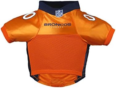 Littlearth NFL Denver Broncos Premium Pet Jersey, Team Color, Small