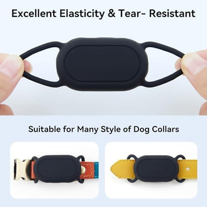 Dog Collar Holder for Galaxy Smart tag 2,Waterproof Silicone Case,2 Pack