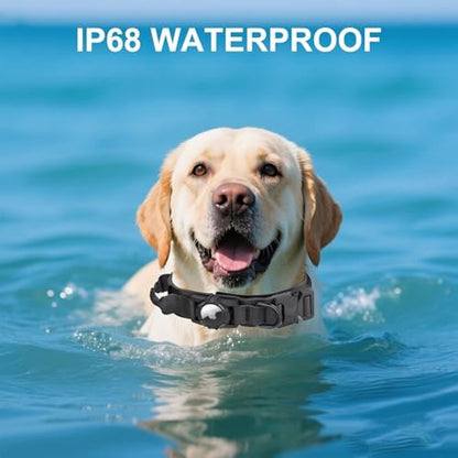 Upgraded Airtag Dog Collar Waterproof, Adjustable GPS Training Nylon