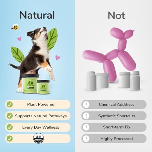kin+kind Skin and Coat Supplement for Dogs & Cats – Natural Vitamin Supplements with Organic Ingredients for Shiny Fur, Moisturized Skin & Overall Pet Wellness – Dog Essentials & Cat Essentials – 4oz