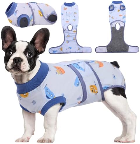 Kuoser Recovery Suit for Dogs Cats, Soft Dog Surgery Suit Female Male Spay