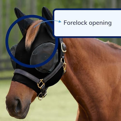 SmartEquine Comfort Horse Fly Mask with SmartCore Technology, Horse Size