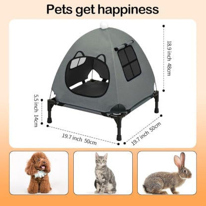 Anti-Anxiety Open Elevated Pet Hammock Bed Tent House - Quick Setup