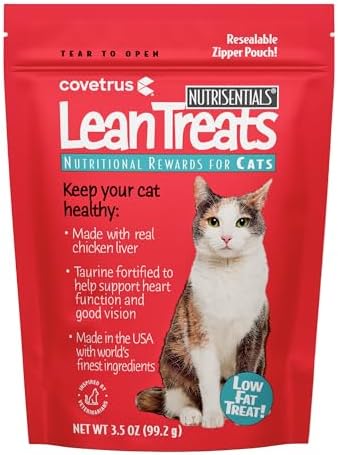 Covetrus Nutrisential Lean Treats for Cats - Soft Cat Treats for Small, Medium, Large Cats - Nutritional Low Fat Bite Size - Chicken Flavor - 6 Pack - 3.5oz