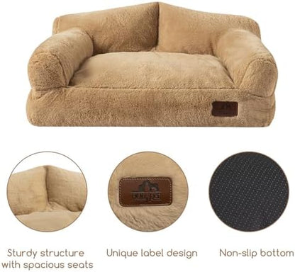 Hollypet Small Dog Large Cat Bed Puppy Couch Beds for Pets up to 25 lbs