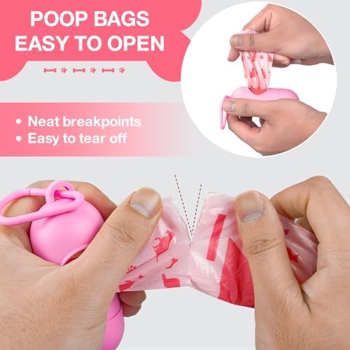 Dog Poop Bags Rolls with Dispenser, Extra Thick Doggie Pet Waste Bags