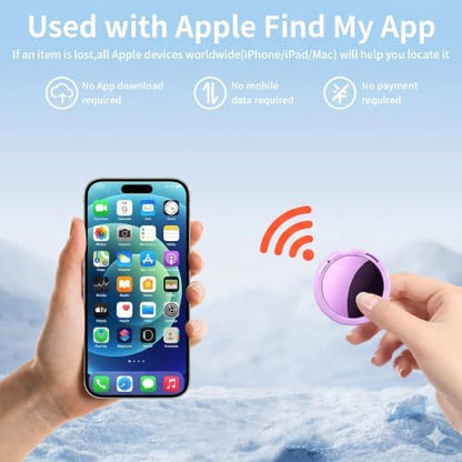 2 Pack Tracker Tags Finder Apple Find My MFi Certified Waterproof iOS Only