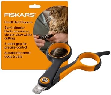 Fiskars Pet Small Nail Clippers, Cat and Dog Trimmers for Grooming, 4.25"