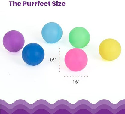 Catstages Replacement Balls for Cat Track Toys, Multicolored, 1.6", 6-Pack