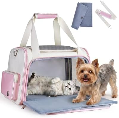 Homespon 34.5L Soft-Sided Cat Dog Carrier, Airline Approved Pet Bag