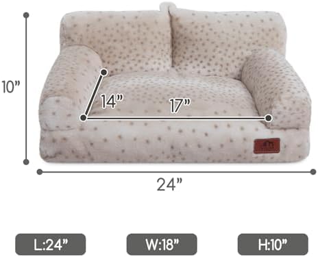 Hollypet Small Dog Large Cat Bed Puppy Couch Beds for Pets up to 25 lbs