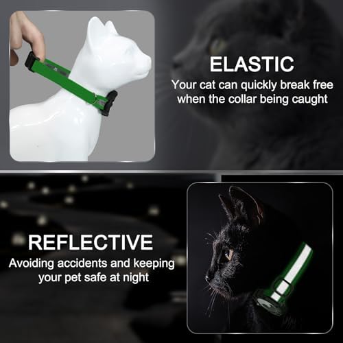 Reflective AirTag Cat Collar, Integrated Cat Collar with Air Tag Holder