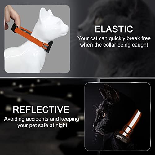 Reflective AirTag Cat Collar, Integrated Cat Collar with Air Tag Holder