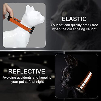 Reflective AirTag Cat Collar, Integrated Cat Collar with Air Tag Holder