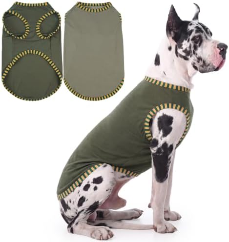 IECOii 2 Pack Dog Surgery Recovery Shirt Sleeveless Lightweight Dog Tshirt