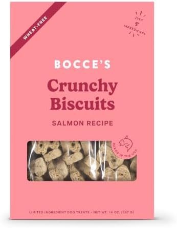 Bocce's Bakery Salmon Flavor Crunchy Biscuits Dog Treats, 14 oz